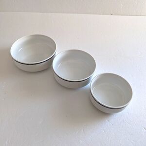 Set of three Dansk Christianshavn Bowls 7 inch 6 inch and 5 inch.